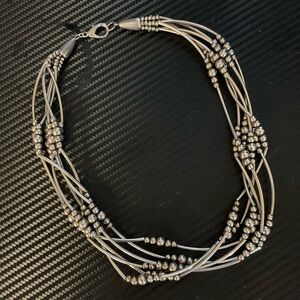 Elegant Silver Beaded Necklace